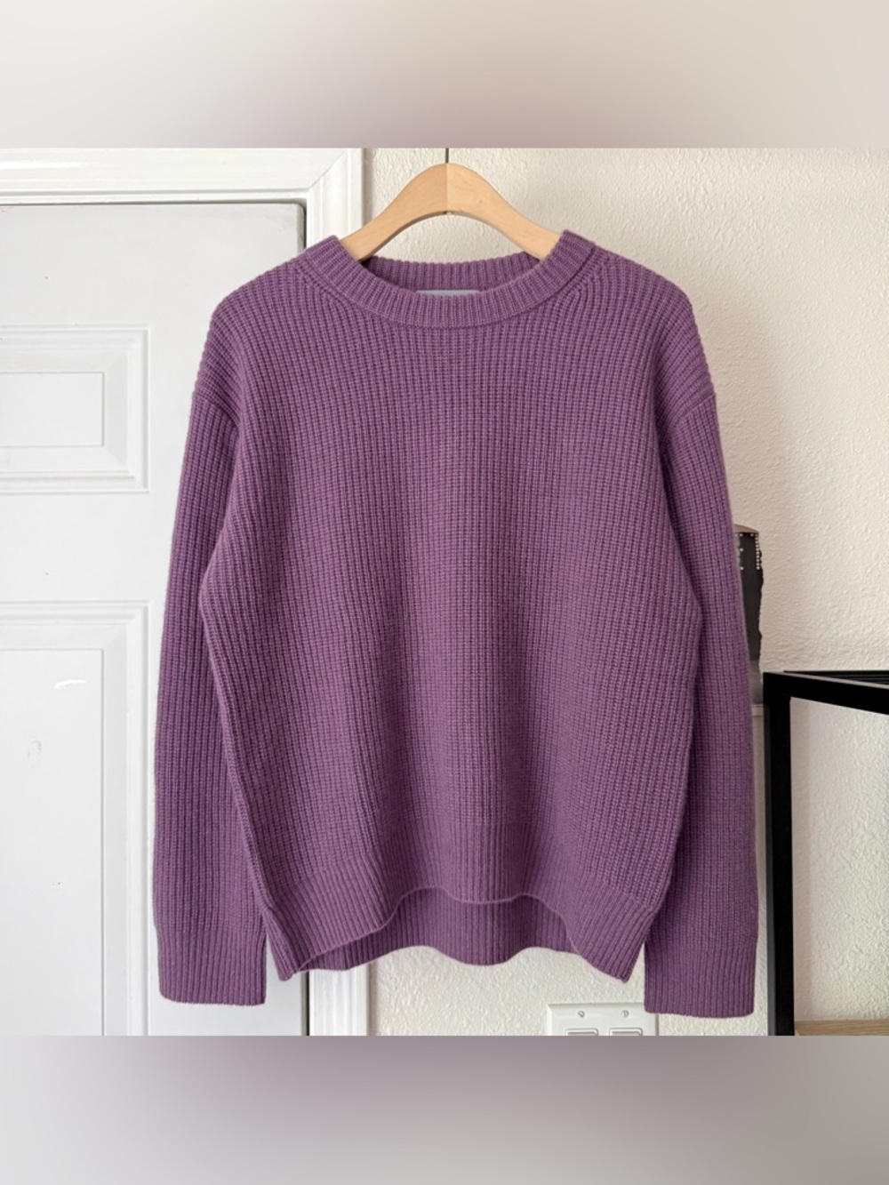 RAVELLA pure cashmere lavender lilac purple soft stretchy pullover sweater